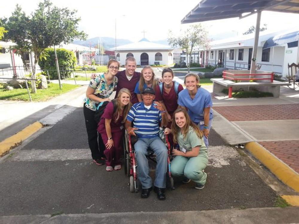 Courtesy / Swane GrubbA group of students majoring in physical therapy went to Costa Rica over break for a service learning trip. They spent a week with locals and gave free treatments to them.