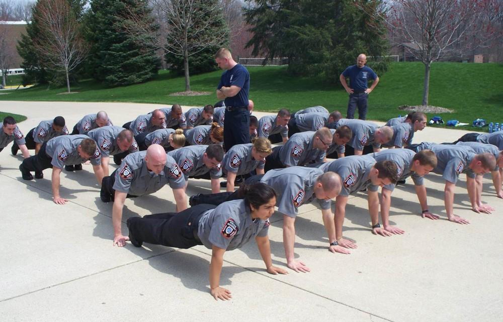Courtesy / Lisa Campione
Recruits at the Grand Valley Police Academy in training.
