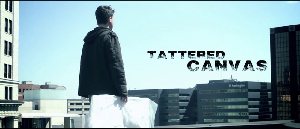 	The promotional picture for student film “Tattered Canvas,” a film about a homeless art professor who deals with feelings of guilt about his deceased family after finding a Jackson Pollock painting.