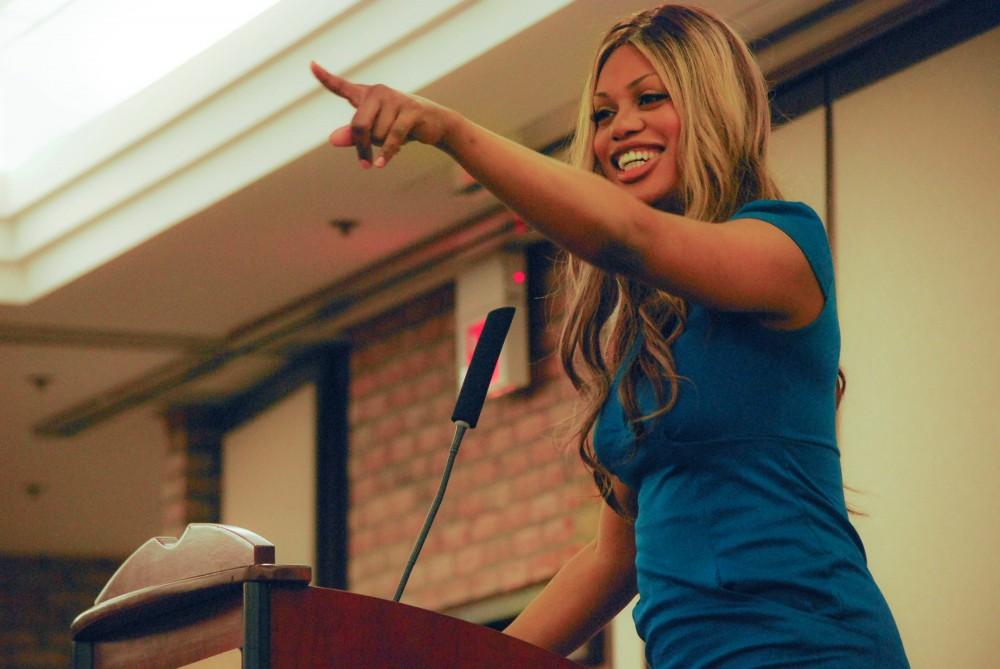 GVL / Hannah MicoLaverne Cox visits the Ebrehard Center at Grand Valleys downtown campus on Tuesday evening to speak about her transition into womanhood as a transgender woman of color.