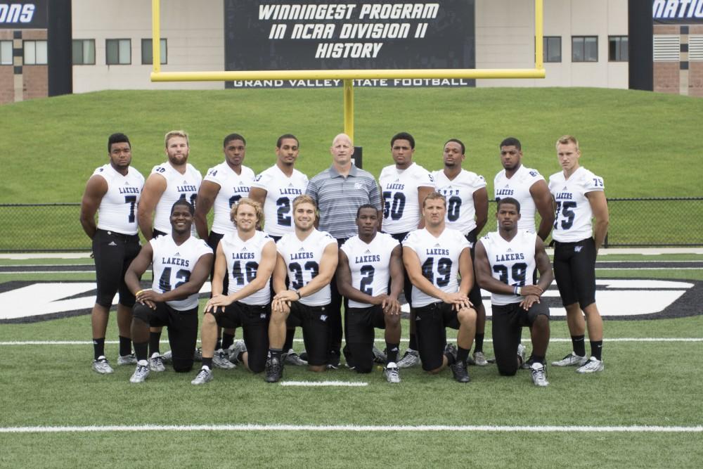 GVL / Kevin Sielaff
The Grand Valley State University football squad gathers for its annual media day Wednesday, August 19th, 2015. The afternoon aimed to promote the highly anticipated 2015 football season, while also making predictions for what the year ahead might hold.  