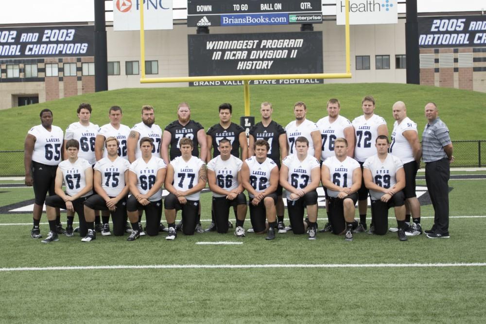 GVL / Kevin Sielaff
The Grand Valley State University football squad gathers for its annual media day Wednesday, August 19th, 2015. The afternoon aimed to promote the highly anticipated 2015 football season, while also making predictions for what the year ahead might hold.  