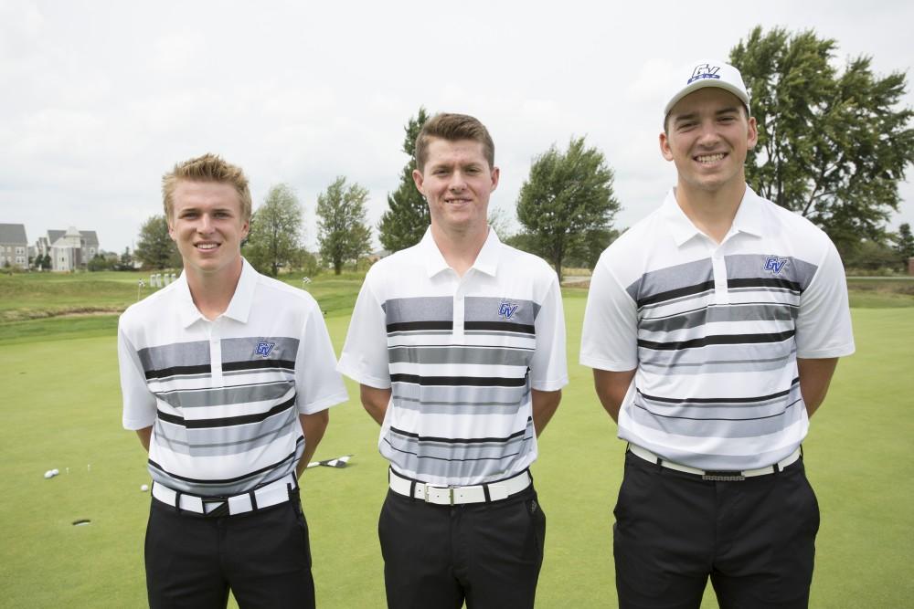 GVL / Kevin Sielaff
Freshmen Bryce Messner, Alex Scott, and Mitchell White pose for a photo Friday, August 28th, 2015. 