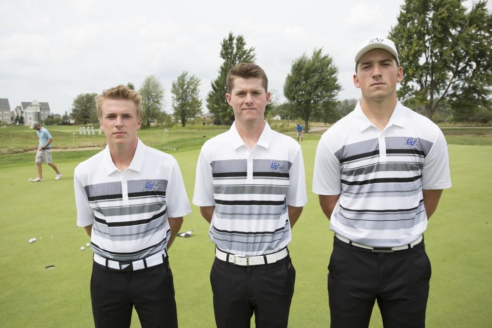 GVL / Kevin Sielaff
Freshmen Bryce Messner, Alex Scott, and Mitchell White pose for a photo Friday, August 28th, 2015. 