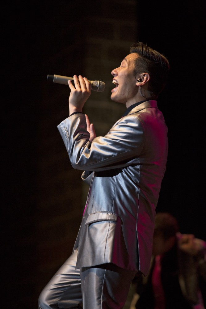 GVL / Kevin Sielaff
Peter Yang performs. The Cat's Pajamas, a nationally known vocal band, headlines a concert including Grand Valley's all-women a cappella group Midnight Snack and local high school group vocalists. 