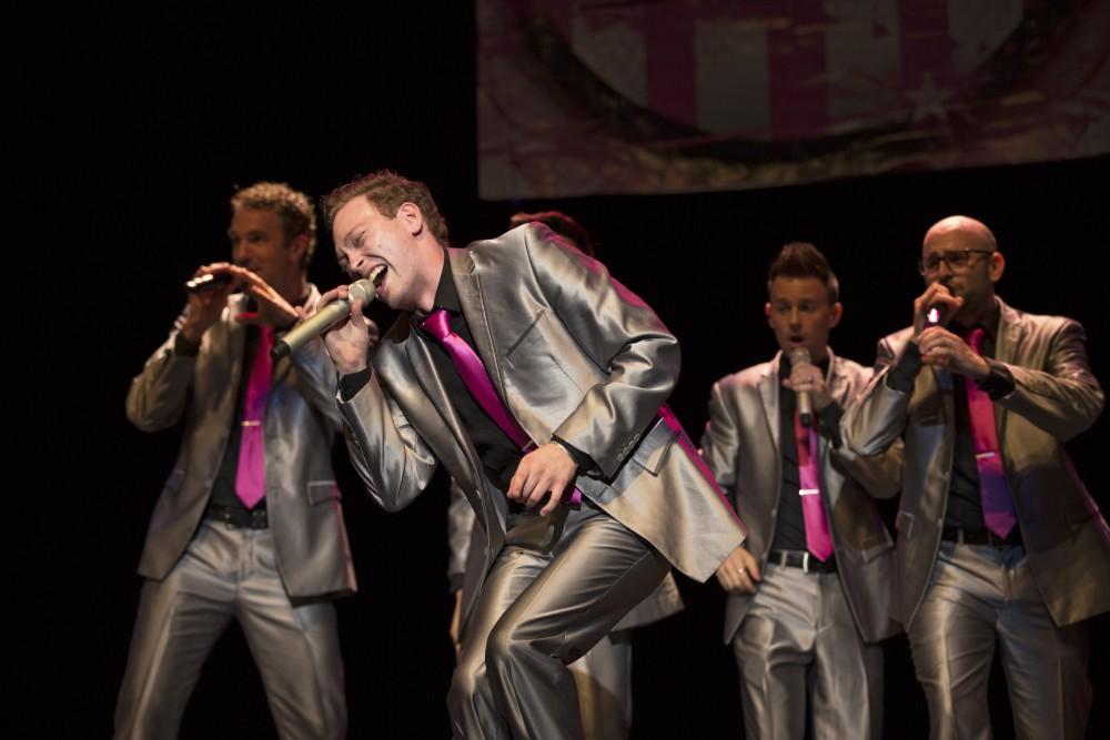 GVL / Kevin Sielaff
Dale Powell performs. The Cat's Pajamas, a nationally known vocal band, headlines a concert including Grand Valley's all-women a cappella group Midnight Snack and local high school group vocalists. 