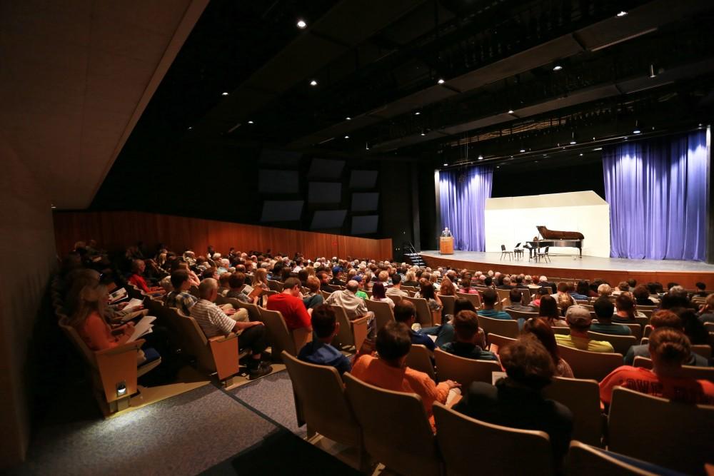 GVL / Kevin Sielaff
The GVSU music department presents a faculty concert as a part of Fall Art Celebration Sept. 21 in the Louis Armstrong Theatre. 