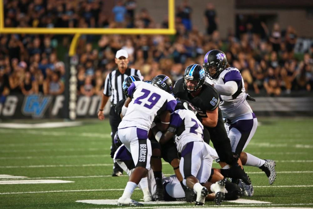 GVL / Kevin Sielaff 
Grand Valley State squares off against Southwest Baptist Thursday, September 3rd, 2015 at Lubbers Stadium. 