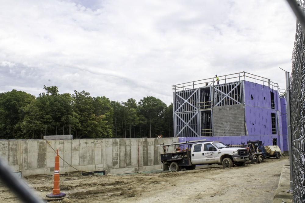 GVL / Sara Carte
Erhardt Contruction works on the new living center for Grand Valley coming in 2016 on Thursday, September 10, 2015.