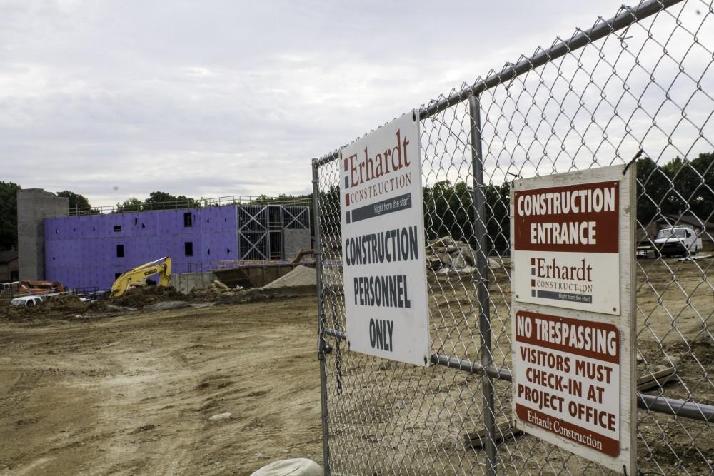 GVL / Sara Carte
Erhardt Contruction works on the new living center for Grand Valley coming in 2016 on Thursday, September 10, 2015.