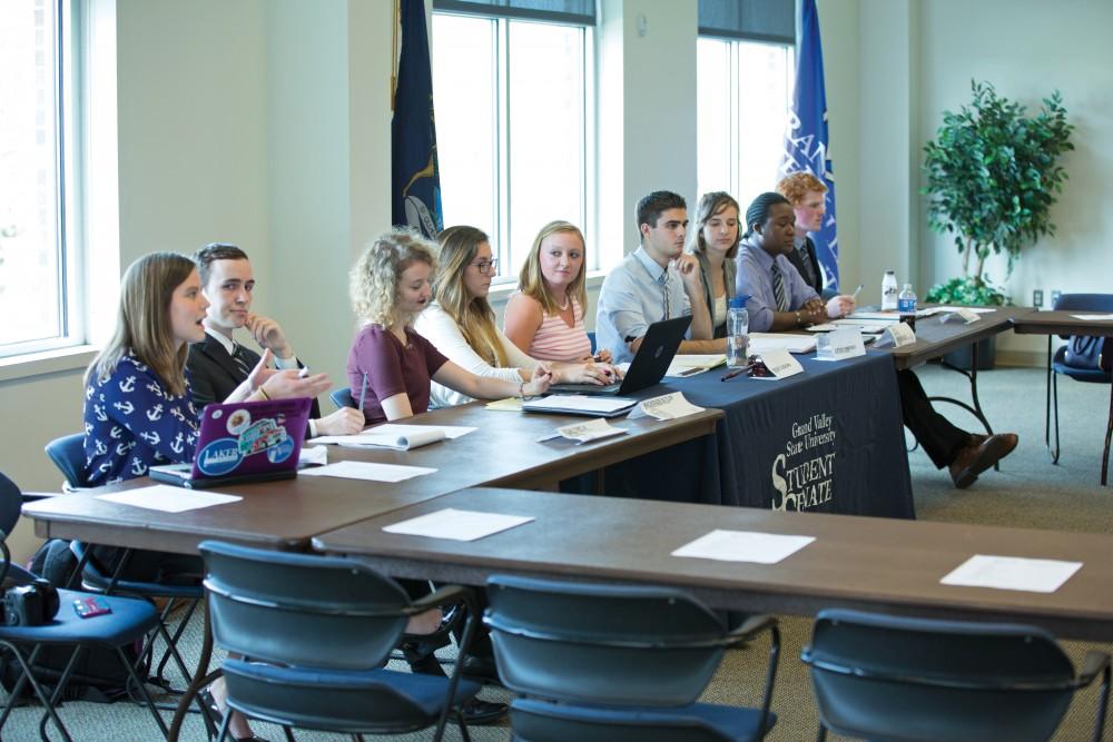 GVL / Kevin Sielaff  
The Student Senate convenes Sept. 3 inside the Kirkhoff Center at Grand Valley's Allendale campus. 