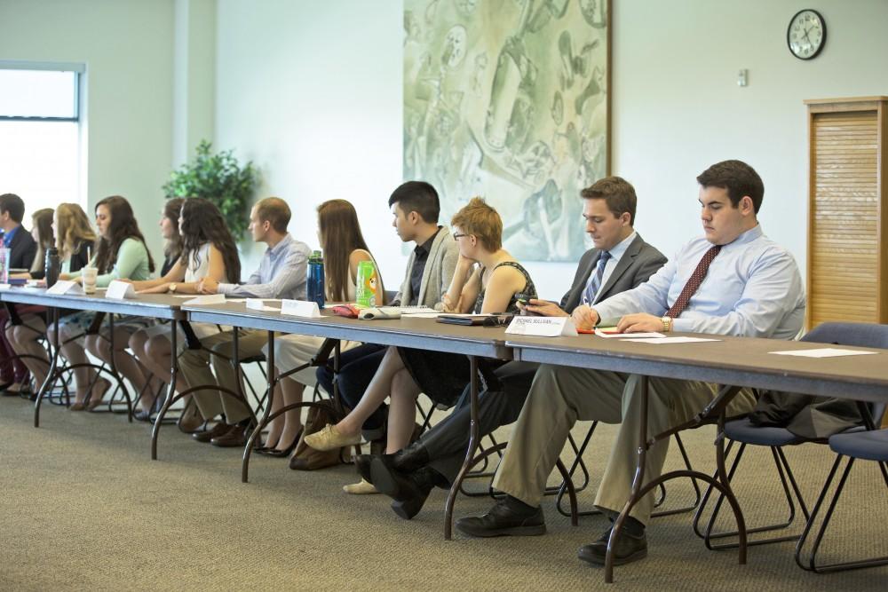 GVL / Kevin Sielaff    
The Student Senate convenes Sept. 3 inside the Kirkhoff Center at Grand Valley's Allendale campus. 