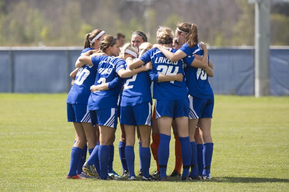 GVL/Kevin Sielaff
Grand Valley's women's soccer team defeats #4 ranked Minnesota State by a score of 2-1 Sept. 13. 