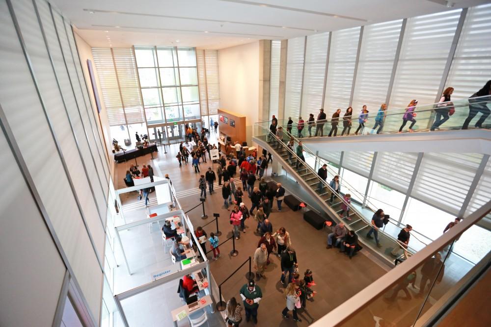 GVL / Kevin Sielaff  
The Grand Rapids Art Museum is flooded with visitors during ArtPrize. Grand Rapids' annual ArtPrize is held from Sept. 23 - Oct. 1 at various locations around the city. 