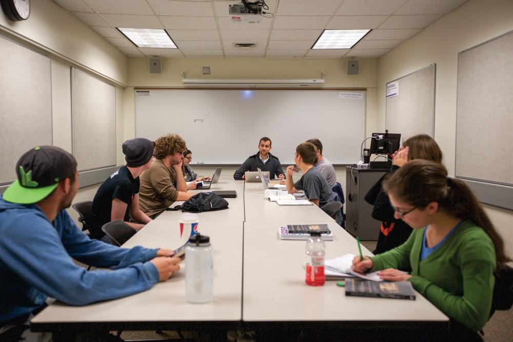 GVL / Sara Carte
Professor Jeramiah Cataldo leads the History Journal meeting in seek of new submissions on Oct. 5.