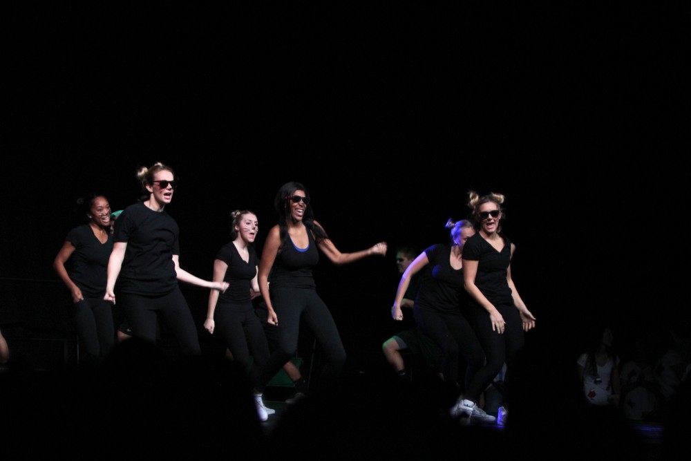 Students from different sororites and fraternites worked together to perform at the lip syncing concert on Oct. 21 in Allendale, MI. 
