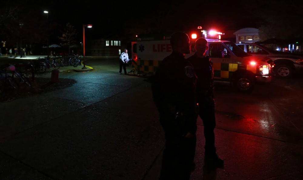 GVL / Kevin Sielaff - Life Ambulance responds to a medical inside Kistler living center on Oct. 24.