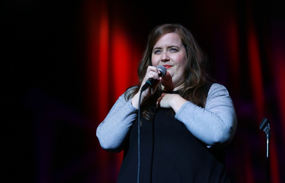 GVL / Kevin Sielaff - Grand Valley hosts SNL comedians Aidy Bryant and Jay Pharoah inside the Fieldhouse Arena Oct. 22.