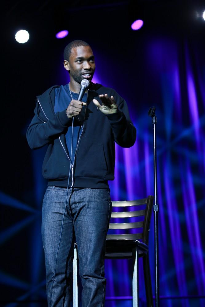 GVL / Kevin Sielaff - Grand Valley hosts SNL comedians Aidy Bryant and Jay Pharoah inside the Fieldhouse Arena Oct. 22.