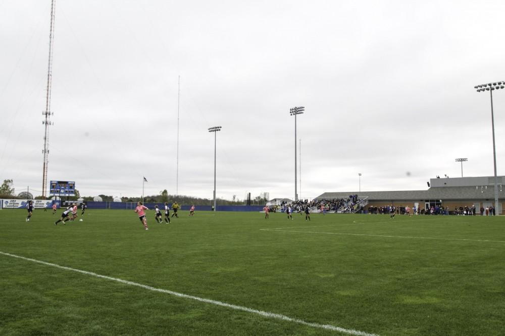 GVL / Sara Carte
Grand Valley’s Women’s Soccer team goes against Northwood on Oct. 4.