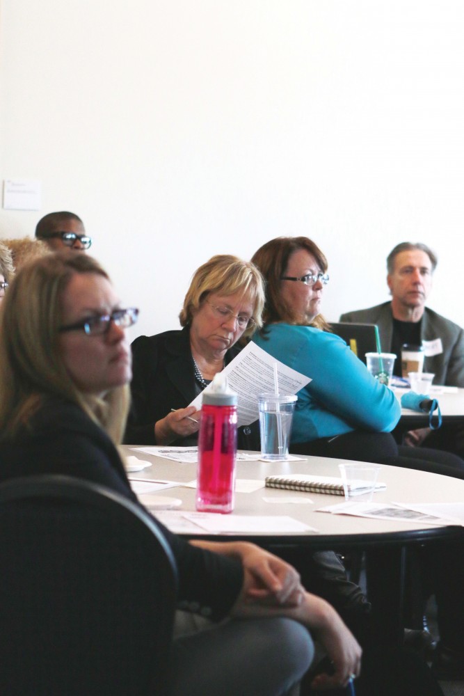 Rita Kohrman, Librarian, attends the Excellence Series: Trans Inclusive Campus on Oct. 6 in Allendale MI. Faculty attended this meeting to learn about becoming allies for transgender students. 