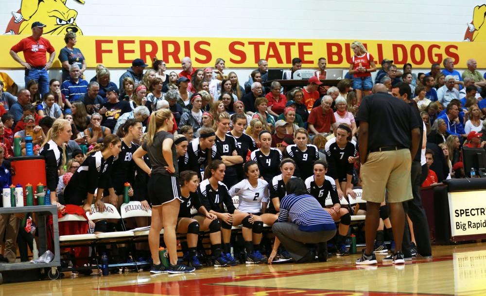 GVL / Kevin Sielaff
The Lakers fall to the Bulldogs at Ferris State University Sept. 29 by a margin of 3-1. 