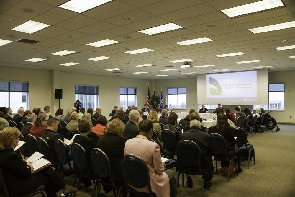 GVL / Sara Carte
People gather at the Board of Trustees Meeting in the Kirkhof building on Nov. 6.