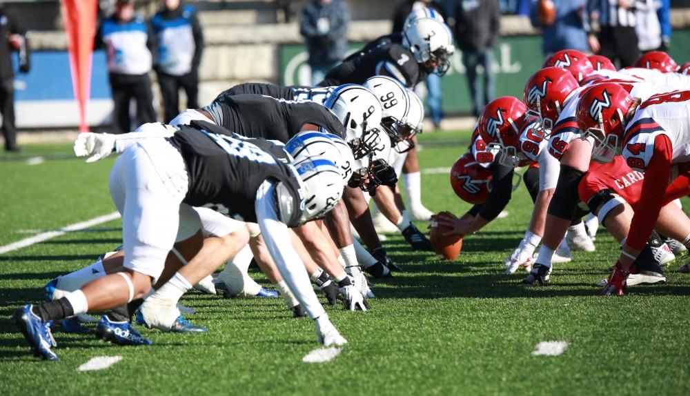 GVL / Kevin Sielaff - Grand Valley squares off against SVSU Nov. 14 in Allendale. The Lakers hold on and win with a final score of 24-17.