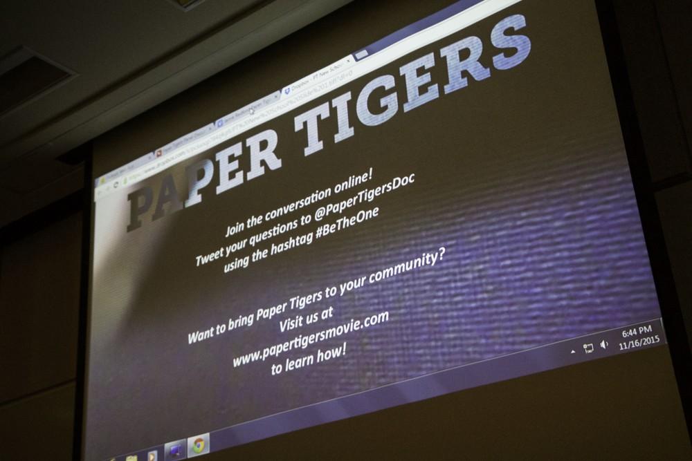 GVL / Sara Carte
Grand Valley presents the documentary film screening of  “Paper Tigers” in the Cook-DeVos Center for Health Sciences downtown Grand Rapids on Nov. 16.