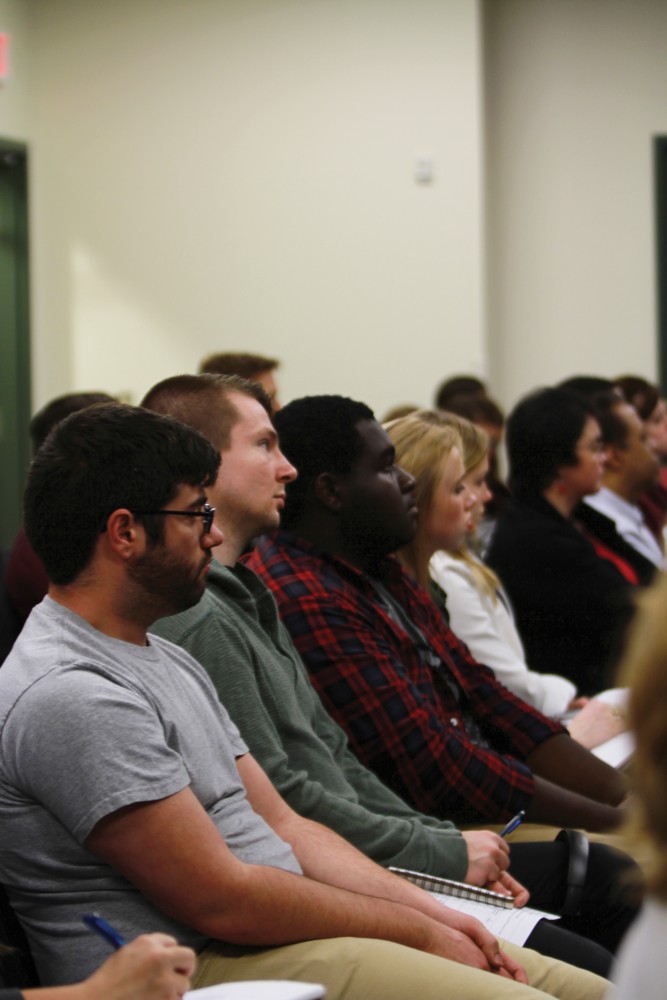 Students attend the Transgender Remembrance day on Nov. 17 in Allendale, MI. 