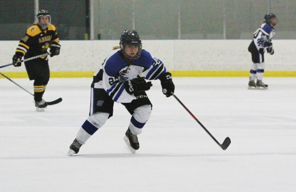 Player #2 competes in the Women’s Hockey game on Nov. 13 in Hudsonville, MI. 