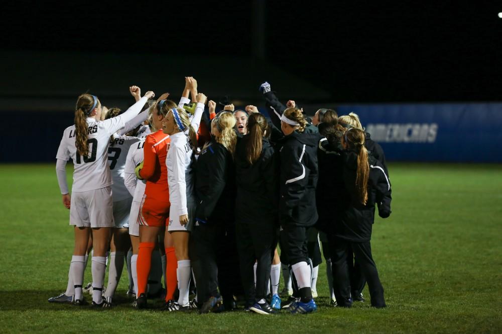 GVL / Kevin Sielaff - Grand Valley defeats Ohio Dominican 3-0 in the semi-finals of the GLIAC tournament Nov. 6 in Allendale.