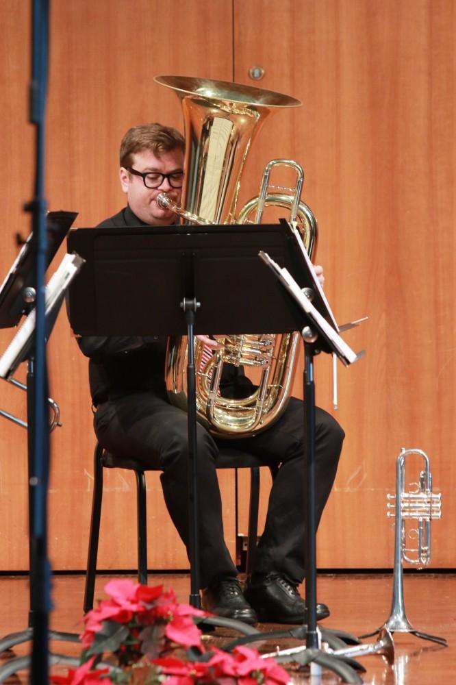 Held in the Cook-DeWitt Center, members of the GVSU Brass Quintet performed for students and faculty on Dec. 2 in Allendale, MI. 