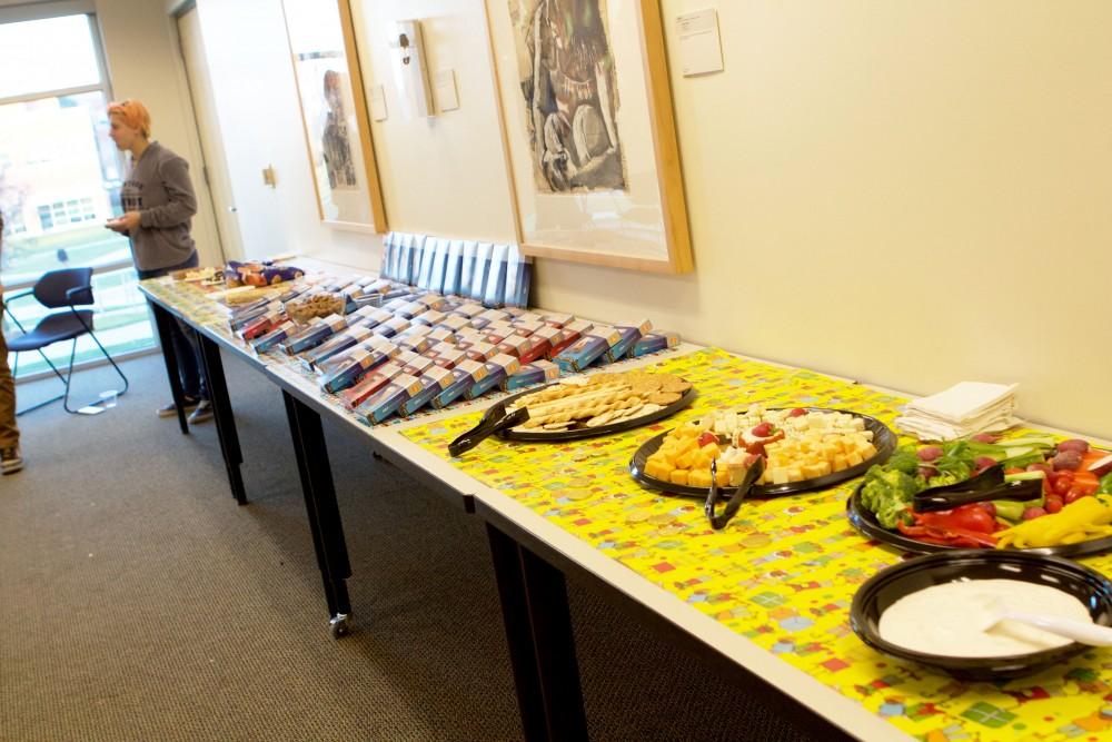 GVL / Sara Carte
Dutch food is served during the Dutch holiday celebration, Sinterclaas, in the Kirkhof building on Dec. 4. 