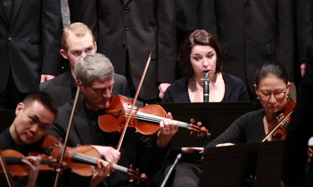 GVL / Kevin Sielaff - Moments from the Fall Arts Celebration holiday concert Dec. 7 at the Fountain Street church in Grand Rapids, Michigan. 