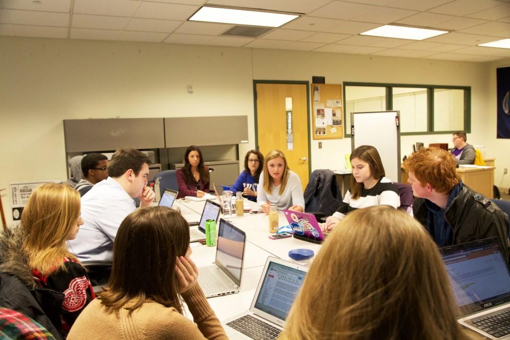 GVL / Sara Carte
Student Senate members talk about state funding during their meeting in the Kirkhof building on Dec. 8.