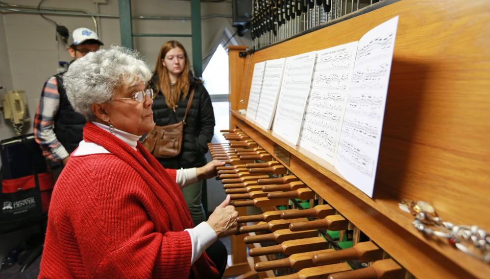 GVL / Kevin Sielaff - The Cook Carillon Tower offers free tours while university carillonneur Julianne Vanden Wyngaard plays the instrument Dec. 8 in Allendale.  