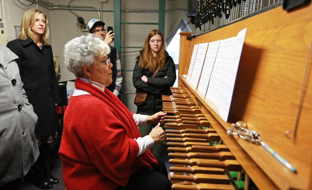 GVL / Kevin Sielaff - The Cook Carillon Tower offers free tours while university carillonneur Julianne Vanden Wyngaard plays the instrument Dec. 8 in Allendale.  