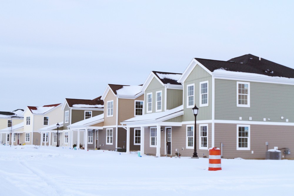 The Enclave apartments will be part of new housing available to students. Photo take on Jan 14 in Allendale, MI. 