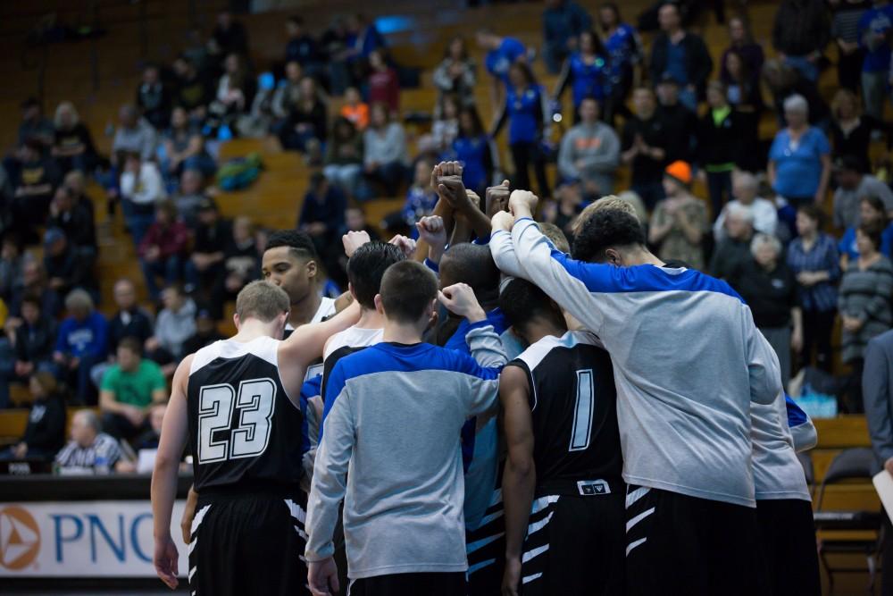 GVL / Kevin Sielaff - The Lakers defeat the Huskies of Michigan Tech with a final score of 64-53 Jan. 17, 2016 in Allendale.