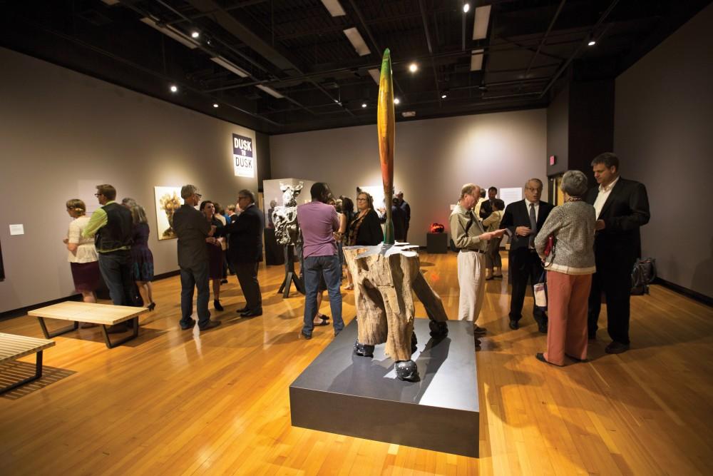 GVL/Kevin Sielaff
The annual Fall Arts Celebration unveils the "Dusk to Dusk: Unsettled, Unraveled, Unreal" exhibit Sept. 10, 2015 inside the Performing Arts Center on Grand Valley's Allendale campus.