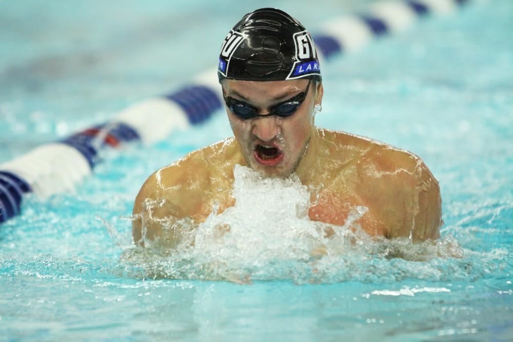 Matthew Sheehan competes against Findlay on Jan 23 in Allendale, MI. 