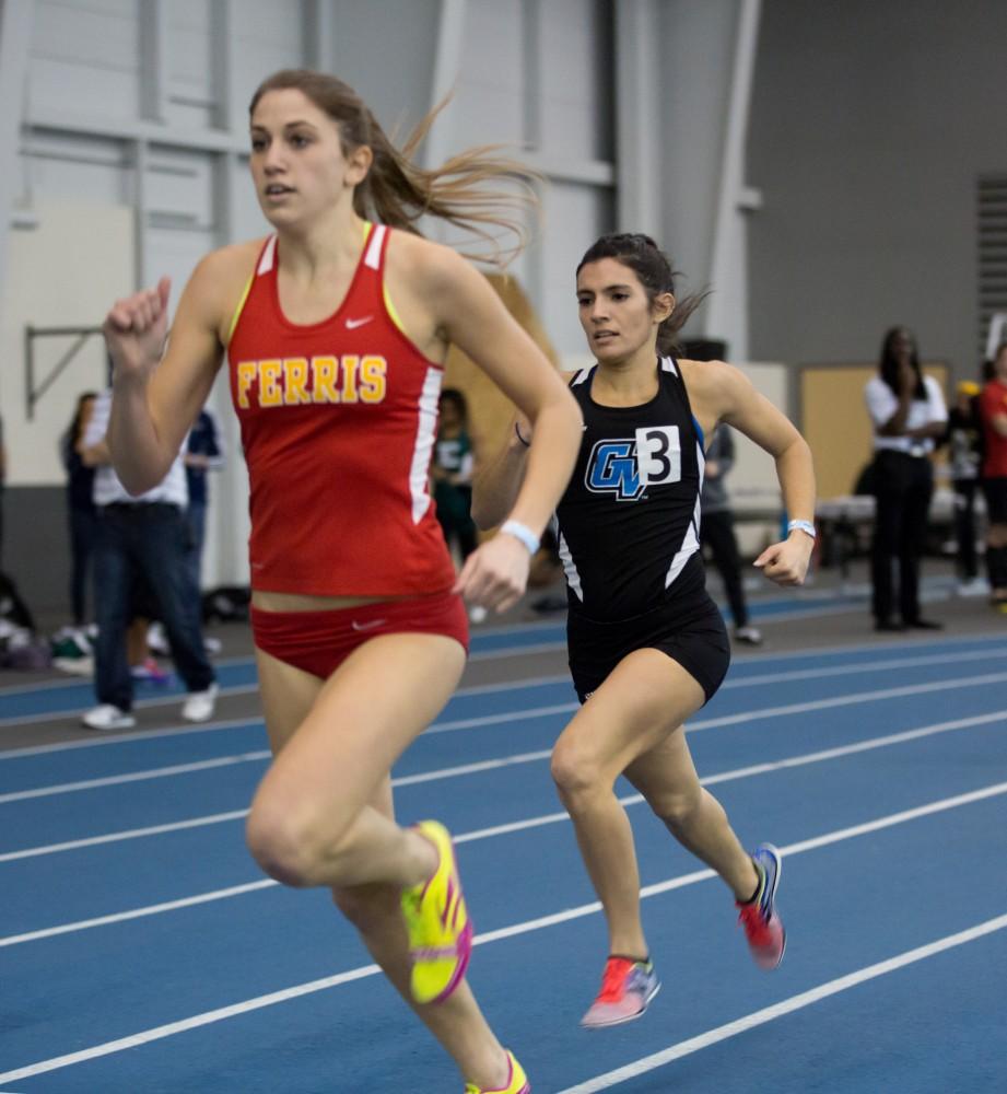 GVL / Kevin Sielaff - Katie Shaheen participates in the women's 400 meter race.  The Kelly Family Sports Center hosts the Bob Eubanks Open Jan. 15, 2016.