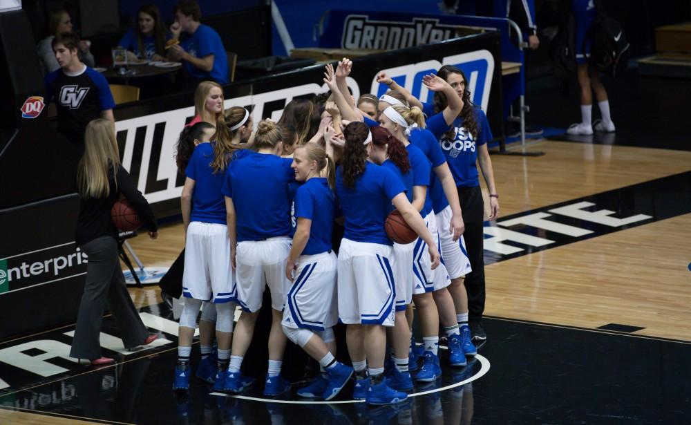 GVL / Kevin Sielaff - The Lakers defeat the Chargers of Hillsdale College Saturday, Jan. 30, 2016 in Allendale.