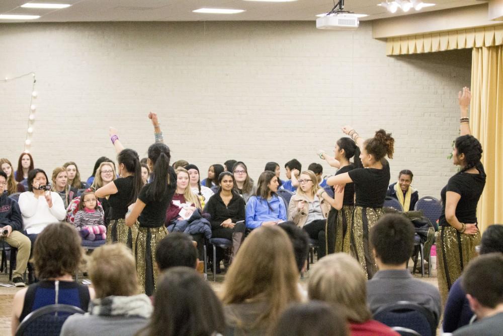 GVL / Sara Carte
The dance group Fusion performs a mixture of all culture’s dances during the Asian New Year Festival 2016, sponsored by the Asian Student Union and the Office of Multicultural Affaris, in the Kirkhof Center on Thursday, Feb. 4, 2016.