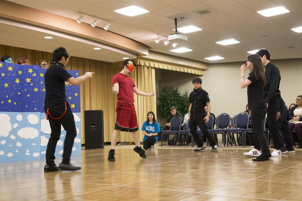 GVL / Sara Carte
The Asian Student Union performs their skit performance during the Asian New Year Festival 2016, sponsored by the Asian Student Union and the Office of Multicultural Affaris, in the Kirkhof Center on Thursday, Feb. 4, 2016.