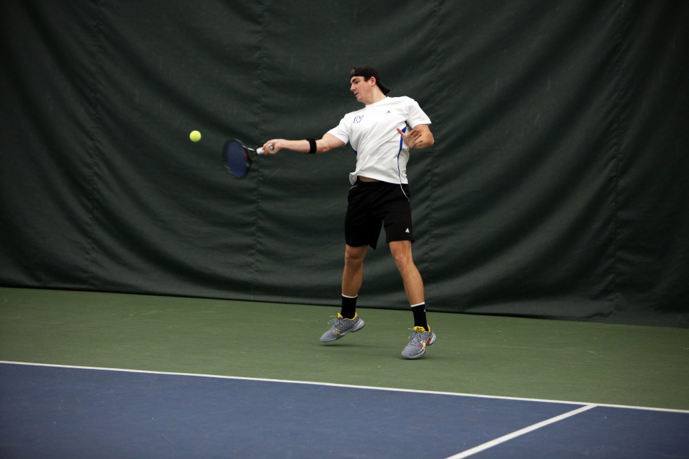 GVL / Emily Frye 
Junior Zach Phillips against Davenport University on Friday Feb. 19, 2016.