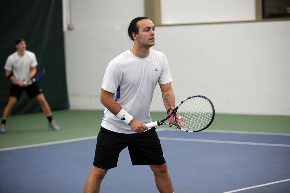 GVL / Emily Frye 
Sophomore Alex van de Steenoven against Davenport University on Friday Feb. 19, 2016.