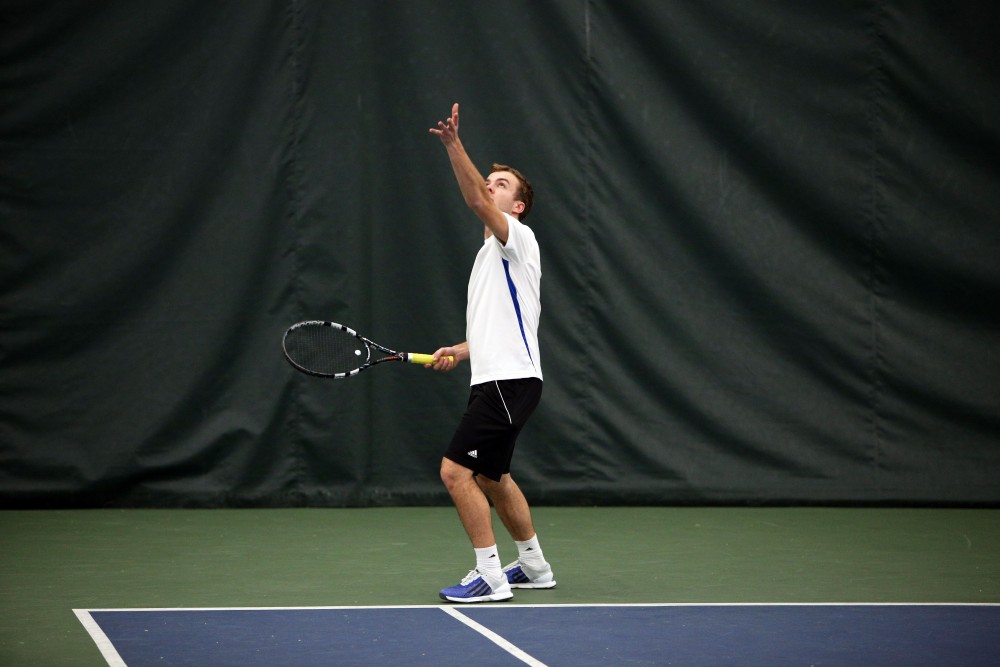 GVL / Emily Frye 
Junior Trevor Vander Klok against Davenport University on Friday Feb. 19, 2016.