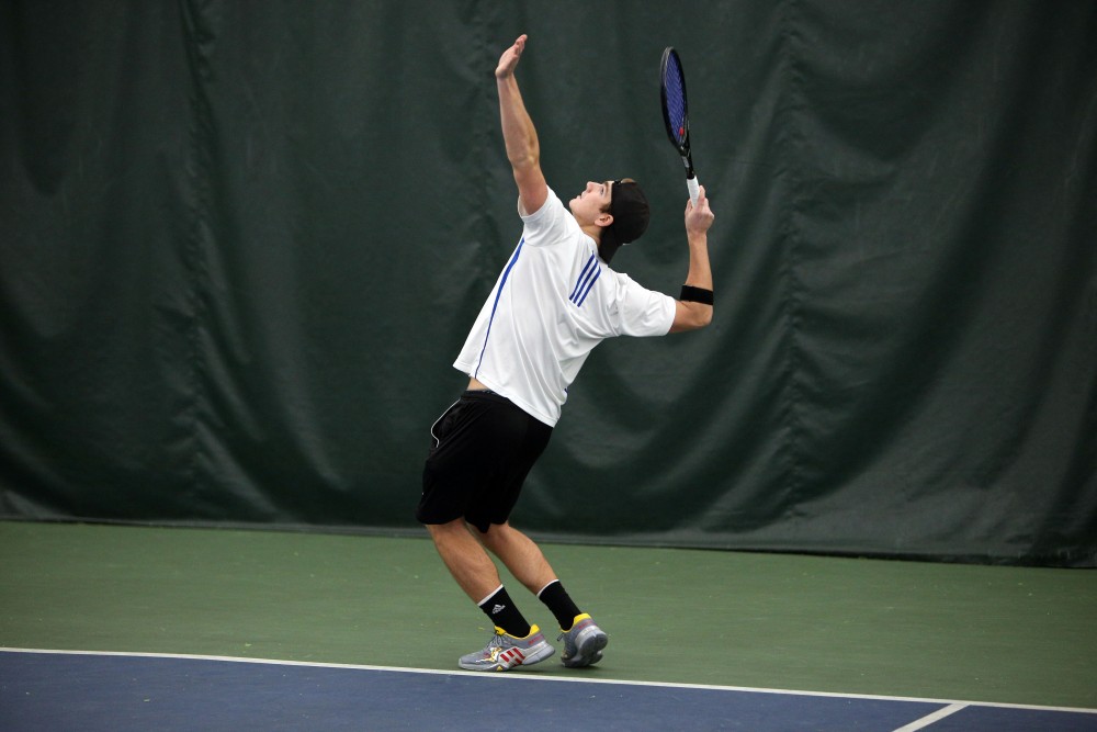 GVL / Emily Frye 
Junior Zach Phillips against Davenport University on Friday Feb. 19, 2016.